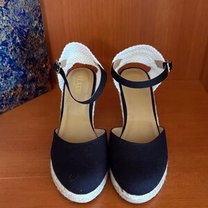 J Crew espadrille wedge heels, size 8, worn twice